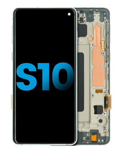 LCD Assembly With Frame (Without Finger Print Sensor) Compatible For Samsung Galaxy S10 (Aftermarket Plus: TFT) (Prism Green)