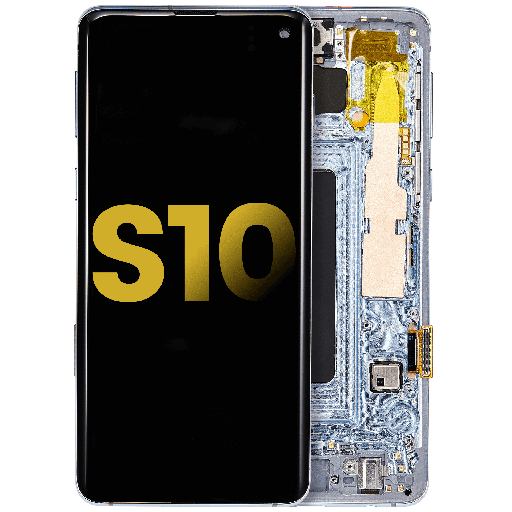OLED Assembly With Frame Compatible For Samsung Galaxy S10 (Refurbished) (Prism Blue)