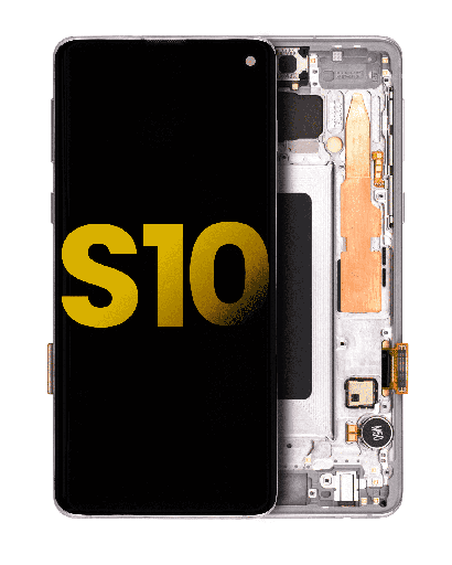 OLED Assembly With Frame Compatible For Samsung Galaxy S10 (Refurbished) (Prism White)