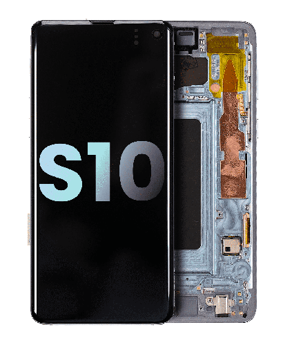OLED Assembly With Frame Compatible For Samsung Galaxy S10 (Service Pack) (Prism Blue)