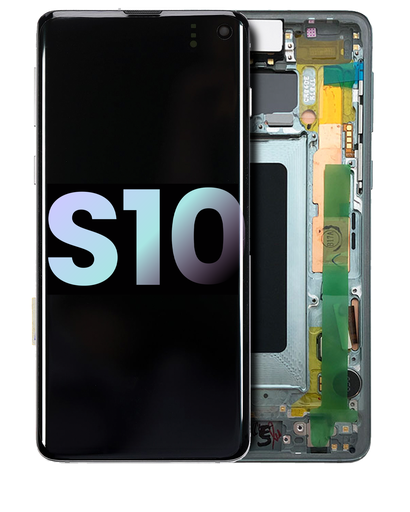 OLED Assembly With Frame Compatible For Samsung Galaxy S10 (Service Pack) (Prism Green)