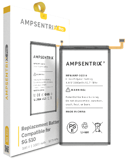 Replacement Battery Compatible For Samsung Galaxy S10 (AmpSentrix Pro)