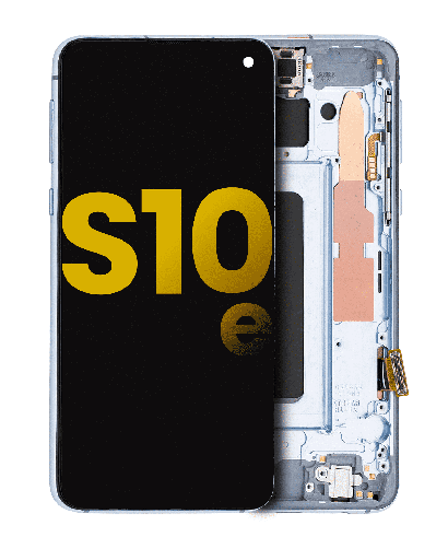 OLED Assembly With Frame Compatible For Samsung Galaxy S10E (Refurbished) (Prism Blue)
