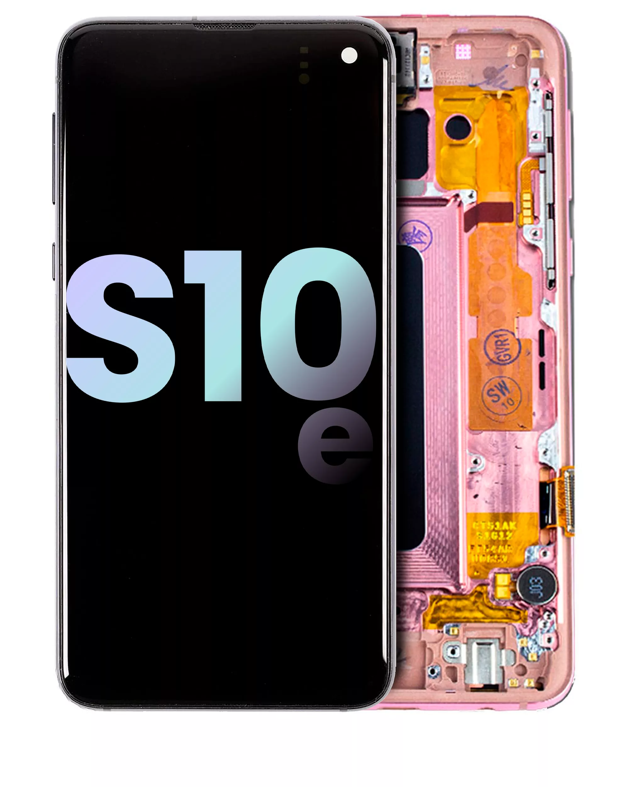 OLED Assembly With Frame Compatible For Samsung Galaxy S10E (Service Pack) (Flamingo Pink)
