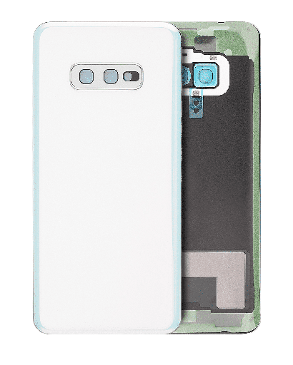 Back cover Glass With Camera Lens Compatible For Samsung Galaxy S10E (No Logo) (Aftermarket Plus) (Prism White)
