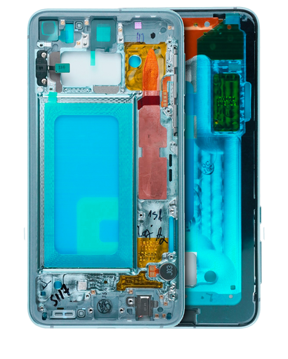 Mid-Frame Housing Compatible For Samsung Galaxy S10E (With Small Parts) (Prism Green)
