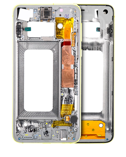Mid-Frame Housing Compatible For Samsung Galaxy S10E (With Small Parts) (Canary Yellow)