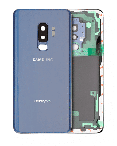 Back Cover Glass With Camera Lens Compatible For Samsung Galaxy S9 Plus (Service Pack) (Coral Blue)