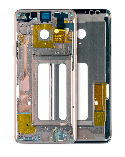 Mid-Frame Housing Compatible For Samsung Galaxy S9 Plus (With Small Parts) (Sunrise Gold Frame)