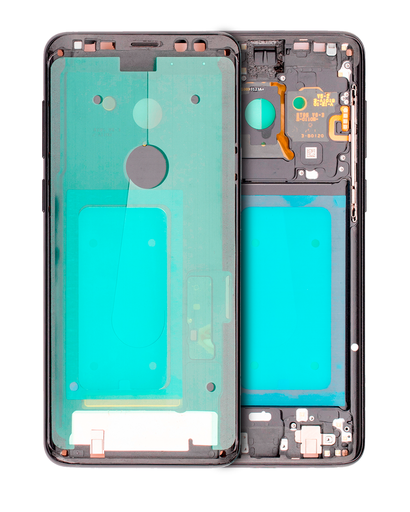 Mid-Frame Housing Compatible For Samsung Galaxy S9 Plus (With SmallParts) (Midnight Black Frame)