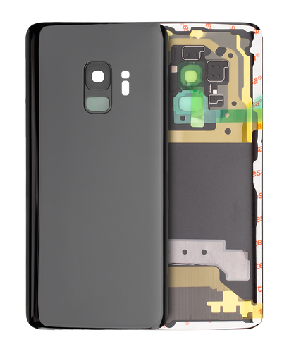 Back Cover Glass With Camera Lens Compatible For Samsung Galaxy S9 (No Logo) (Aftermarket Plus) (Midnight Black)