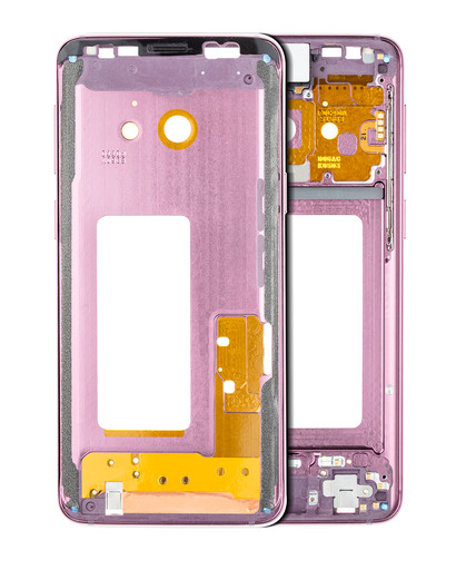Mid-Frame Housing Compatible For Samsung Galaxy S9 (With SmallParts) (Lilac Purple Frame)