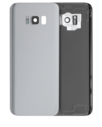 Back Cover Glass With Camera Lens Compatible For Samsung Galaxy S8 Plus (No Logo) (Aftermarket Plus) (Arctic Silver)