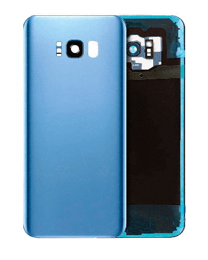 Back Cover Glass With Camera Lens Compatible For Samsung Galaxy S8 Plus (No Logo) (Aftermarket Plus) (Coral Blue)