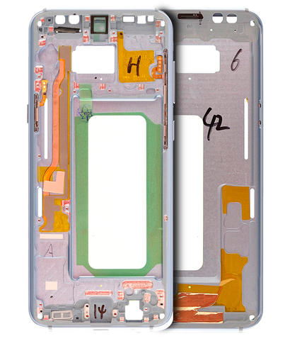 Mid-Frame Housing Compatible For Samsung Galaxy S8 Plus (With Small Parts) (Coral Blue)
