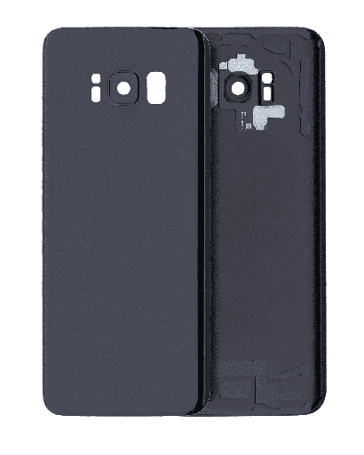 Back Cover Glass With Camera Lens Compatible For Samsung Galaxy S8 (No Logo) (Aftermarket Plus) (Midnight Black)