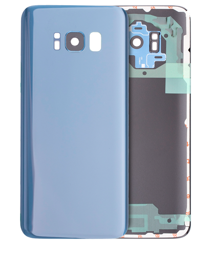 Back Cover Glass With Camera Lens Compatible For Samsung Galaxy S8 (No Logo) (Aftermarket Plus) (Coral Blue)