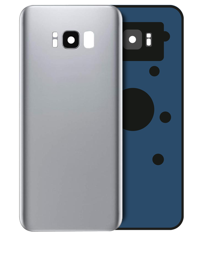 Back Cover Glass With Camera Lens Compatible For Samsung Galaxy S8 (Service Pack) (Arctic Silver)