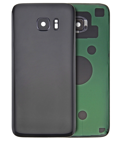 Back Cover Glass With Camera Lens Compatible For Samsung Galaxy S7 Edge (Service Pack) (Black)