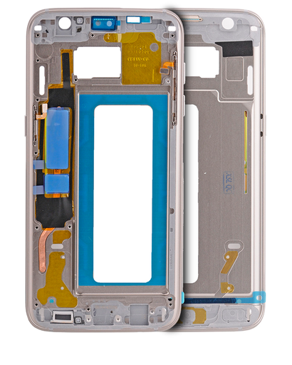 Mid-Frame Housing Compatible For Samsung Galaxy S7 Edge (With Small Parts) (Gold)