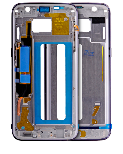 Mid-Frame Housing Compatible For Samsung Galaxy S7 Edge (With Small Parts) (Black)