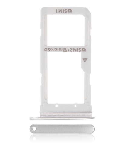 Dual Sim Card Tray Compatible For Samsung Galaxy S7 Edge (White)