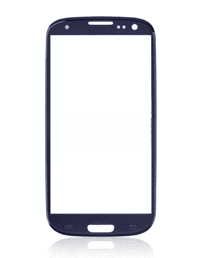 Front Glass Compatible For Samsung Galaxy S3 (Blue)