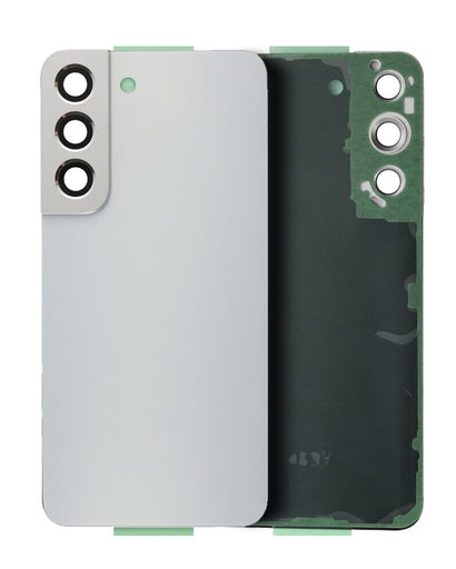 Back Cover Glass With Camera Lens Compatible Samsung Galaxy S22 Plus (Service Pack) (White)