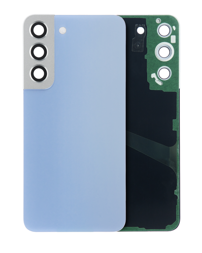 Back Cover Glass With Camera Lens Compatible For Samsung Galaxy S22 Plus (Service Pack) (Sky Blue)
