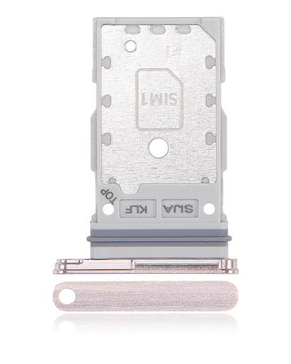 Dual Sim Card Tray Compatible For Samsung Galaxy S22 / S22 Plus (Pink Gold)