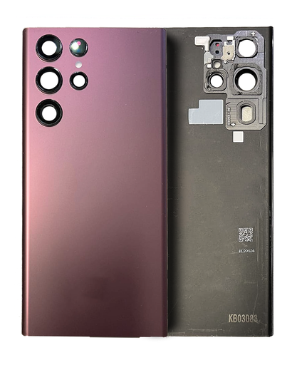 Back Cover Glass With Camera Lens Compatible Samsung Galaxy S22 Ultra (Service Pack) (Bora Purple)