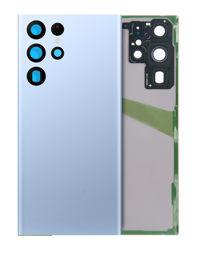 Back Cover Glass With Camera Lens Compatible Samsung Galaxy S22 Ultra (Service Pack) (Sky Blue)