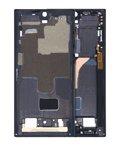 Mid-Frame Housing Compatible For Samsung Galaxy S22 Ultra 5G (International Version) (Phantom Black)