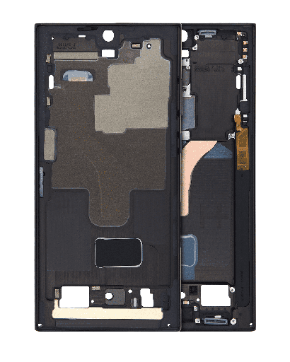 Mid-Frame Housing Compatible For Samsung Galaxy S22 Ultra 5G (US &amp; International Version) (Phantom Black)