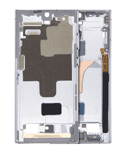 Mid-Frame Housing Compatible For Samsung Galaxy S22 Ultra 5G (International Version) (White)