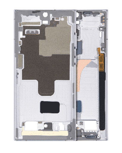 Mid-Frame Housing Compatible For Samsung Galaxy S22 Ultra 5G (US &amp; International Version) (White)