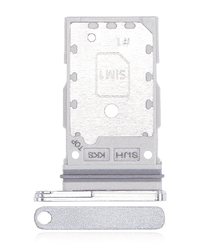 Dual Sim Card Tray Compatible For Samsung Galaxy S22 Ultra (White)