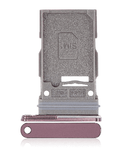 Single Sim Card Tray Compatible For Samsung Galaxy S22 Ultra 5G (Burgundy)