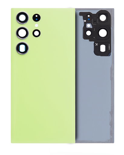 Back Cover Glass With Camera Lens Compatible For Samsung Galaxy S23 Ultra 5G (No Logo) (Aftermarket Plus) (Lime)