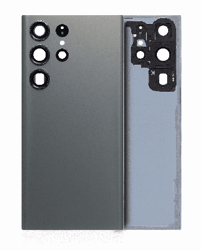 Back Cover Glass With Camera Lens Compatible For Samsung Galaxy S23 Ultra 5G (No Logo) (Aftermarket Plus) (Green)
