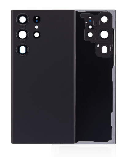 Back Cover Glass With Camera Lens Compatible For Samsung Galaxy S23 Ultra (Service Pack) (Phantom Black)