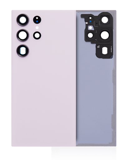 Back Cover Glass With Camera Lens Compatible For Samsung Galaxy S23 Ultra (Service Pack) (Lavender)