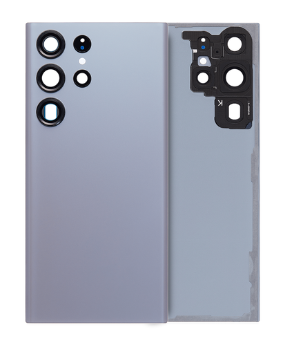 Back Cover Glass With Camera Lens Compatible For Samsung Galaxy S23 Ultra (Service Pack) (Graphite)