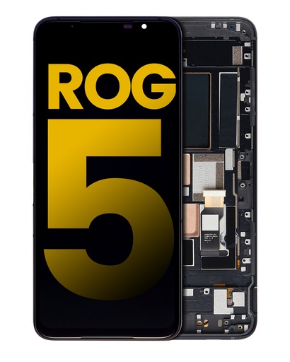 OLED Assembly With Frame Compatible For Asus ROG Phone 5 (ZS673KS) (Refurbished) (Phantom Black)