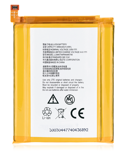 Replacement Battery Compatible For ZTE Max XL (N9560) / ZTE Blade Max 3 (Z986) (Li3940T44P8H846748)