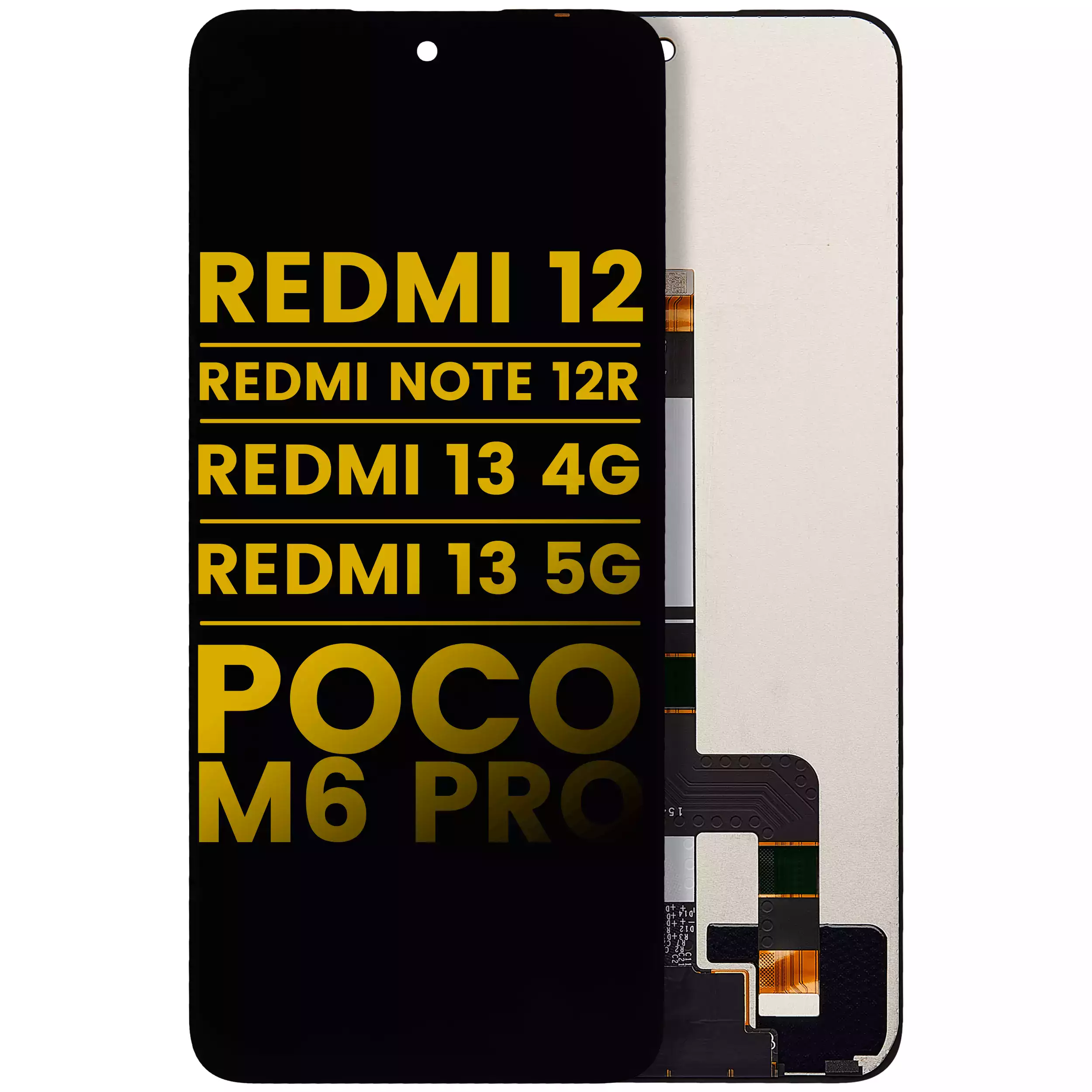 LCD Assembly Without Frame Compatible For Xiaomi Redmi 12 / Redmi 13 4G / Redmi 13 5G / Redmi Note 12R / Poco M6 Pro (Refurbished) (All Colors)