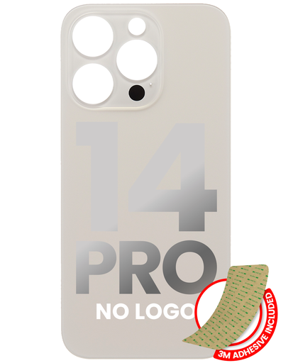 Back Glass With 3M Adhesive Compatible For iPhone 14 Pro (No Logo / Large Camera Hole) (Gold)