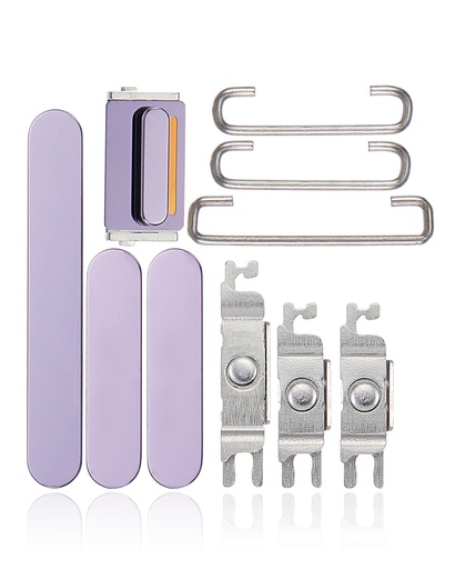 Hard Buttons (Power / Volume / Switch) Compatible For iPhone 14 Pro / 14 Pro Max (Deep Purple)