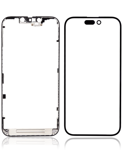 2 in 1 With Frame Included (Front Glass + OCA Pre-Installed) Compatible For iPhone 14 Pro (OCA Master)